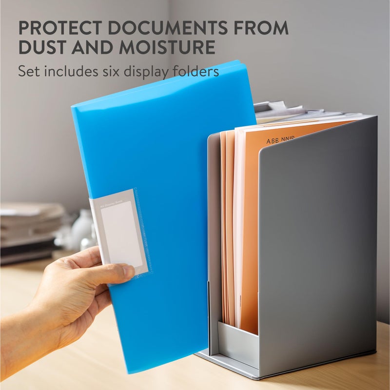 H&S 6-Pack A4 30-Pocket Display Book and Portfolio Folder â€“ Presentation and Project Organizer with Plastic Sleeves - Image 2